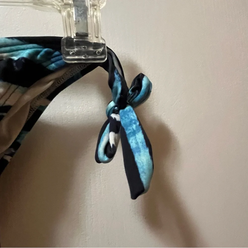 Blue and Black Tie-Dye Bikini Bottom